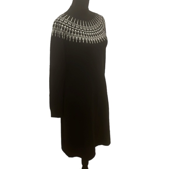 Talbots fair isle mock turtleneck sweater dress - Picture 4 of 6